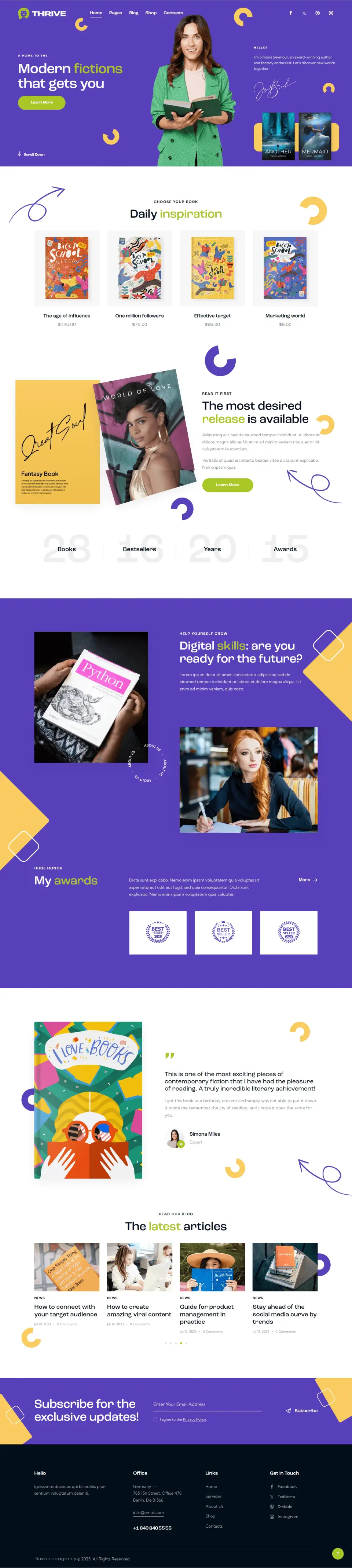 Author website example five