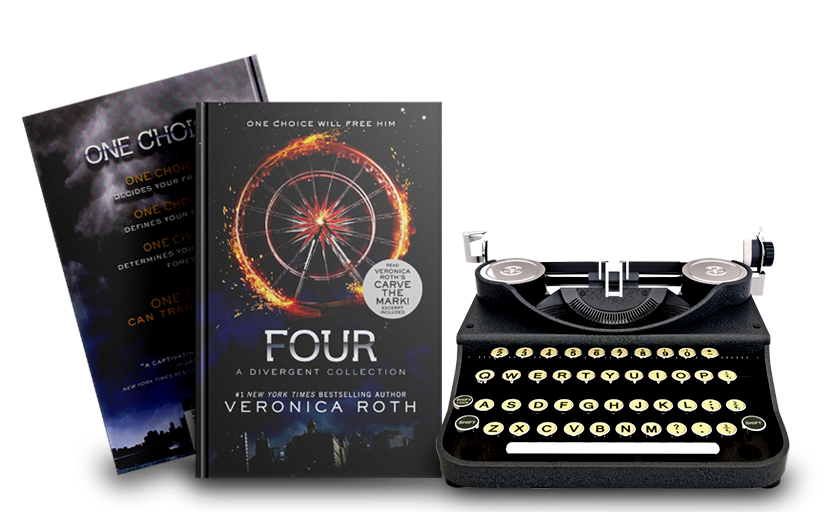 Books and typewriter for manuscript consultation